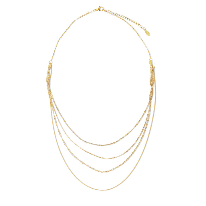 Abida - Multi Ketting Halsketting Roestvrij Staal