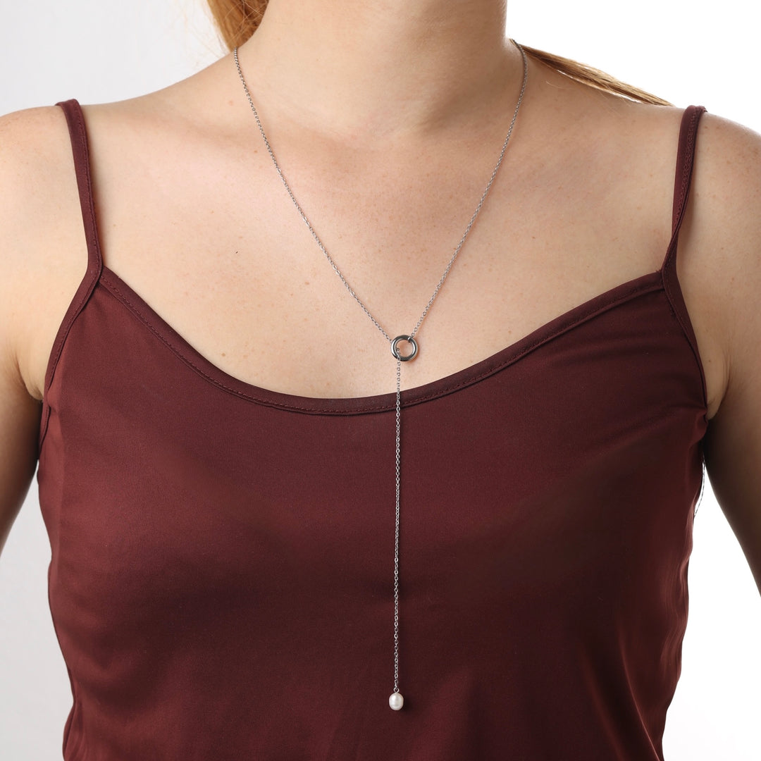 Boel - Collier Lasso Perle Acier Inoxydable