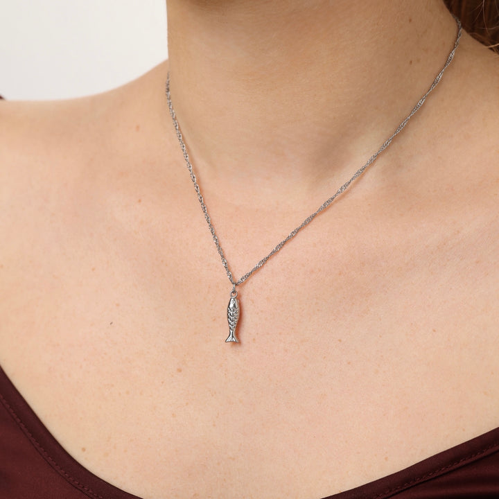 Boel - Collier Lasso Perle Acier Inoxydable
