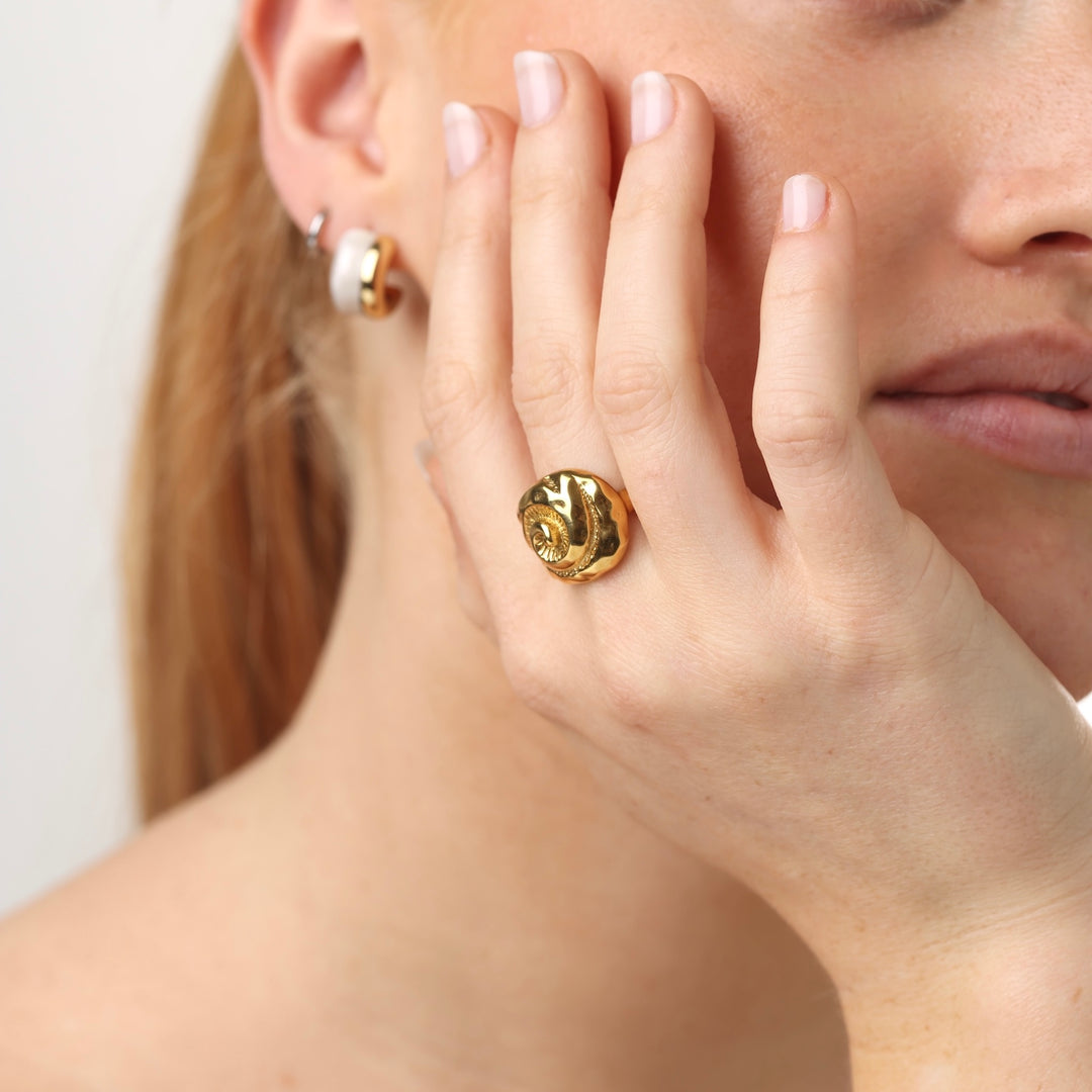 Ursula - Bague Coquillage en Acier Inoxydable