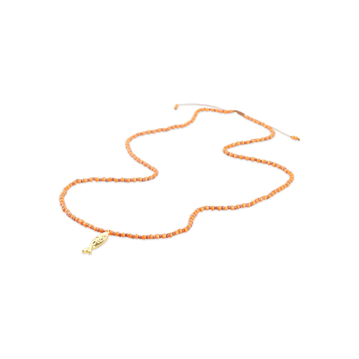 Ara - Collier de perles poisson en acier inoxydable