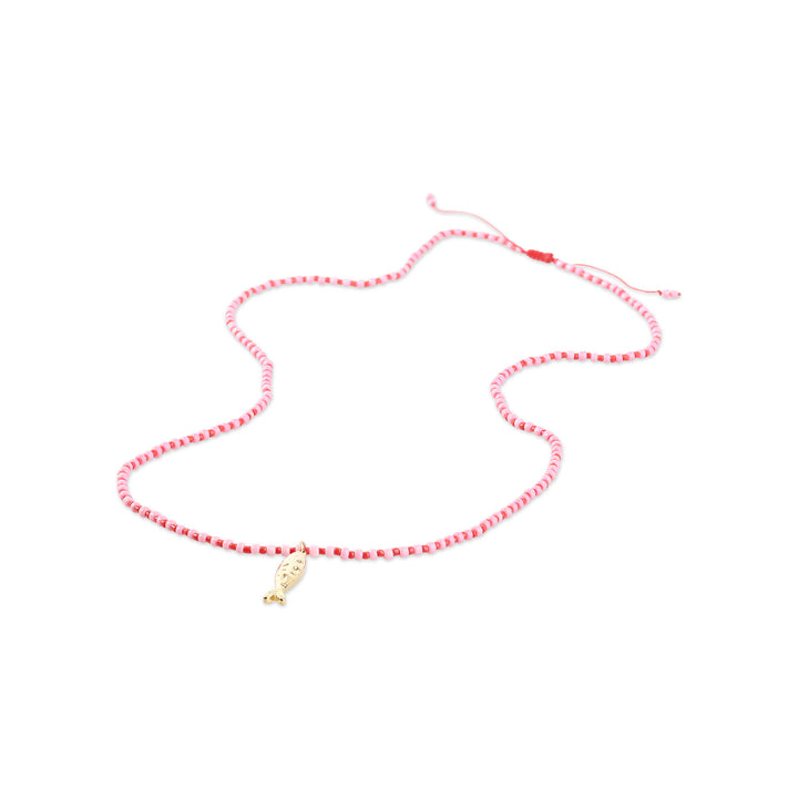 Ara - Collier de perles poisson en acier inoxydable