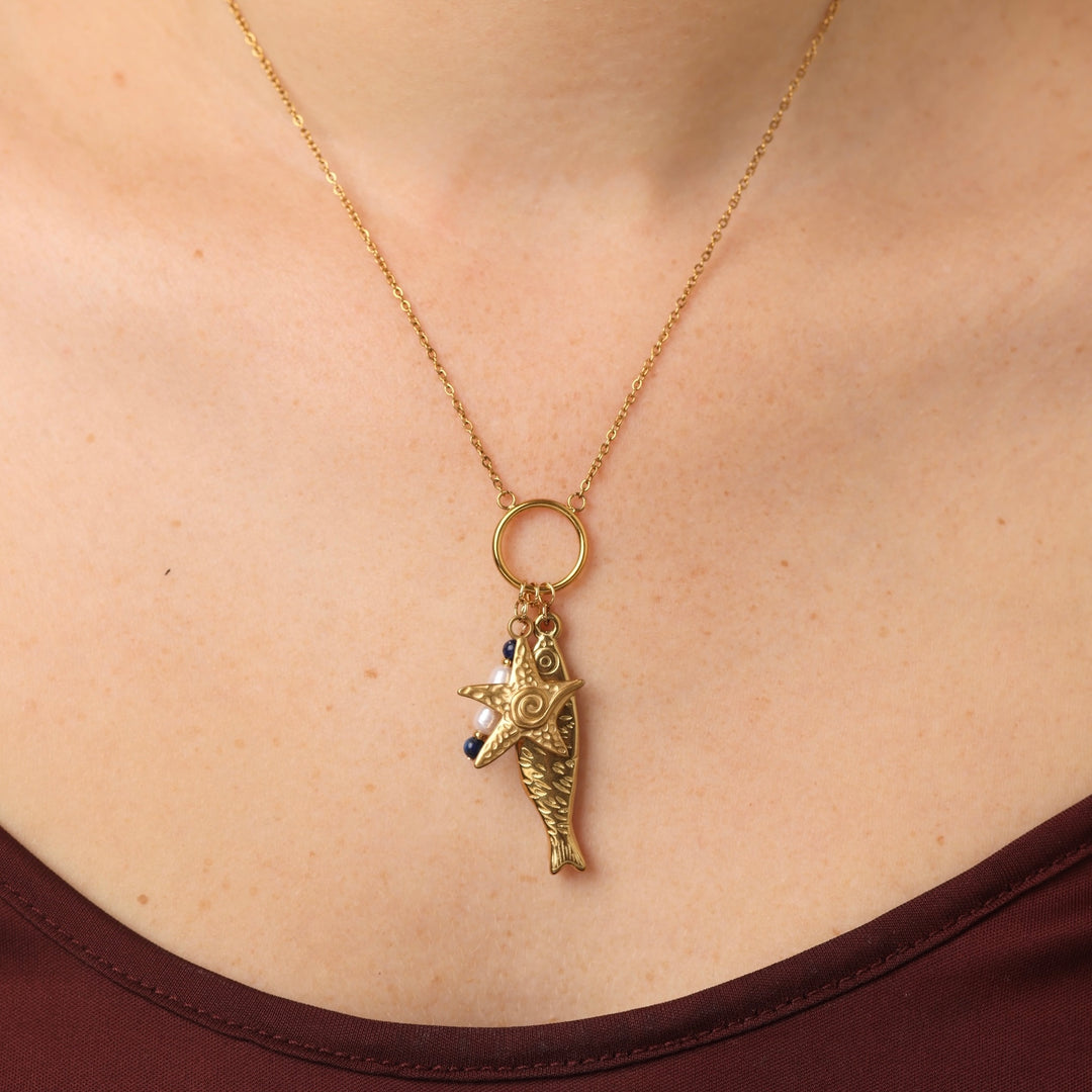 Eva - Ocean Ketting van Roestvrij Staal