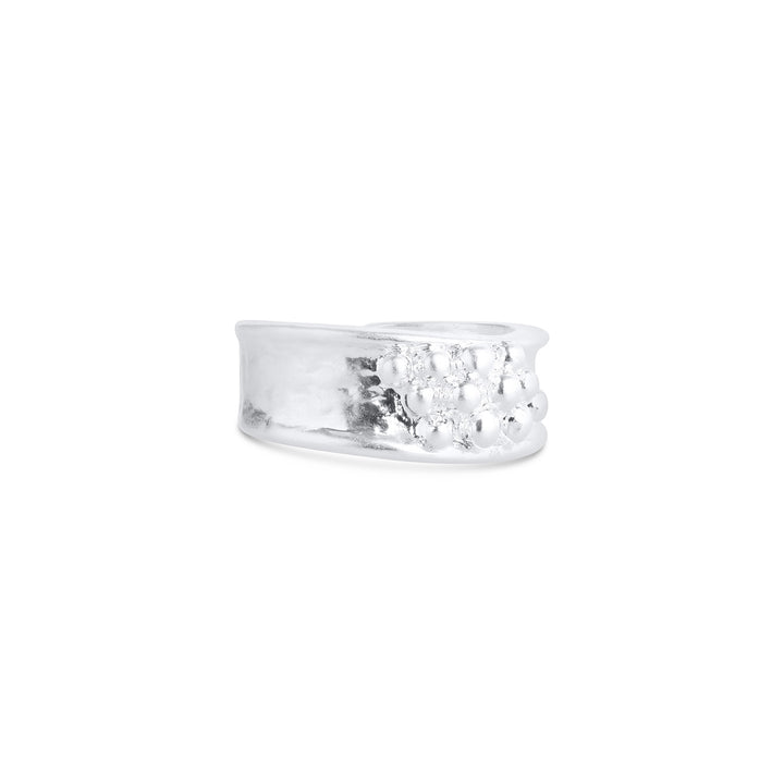 Iben – statement ring van roestvrij staal, zilver | Timi of Sweden