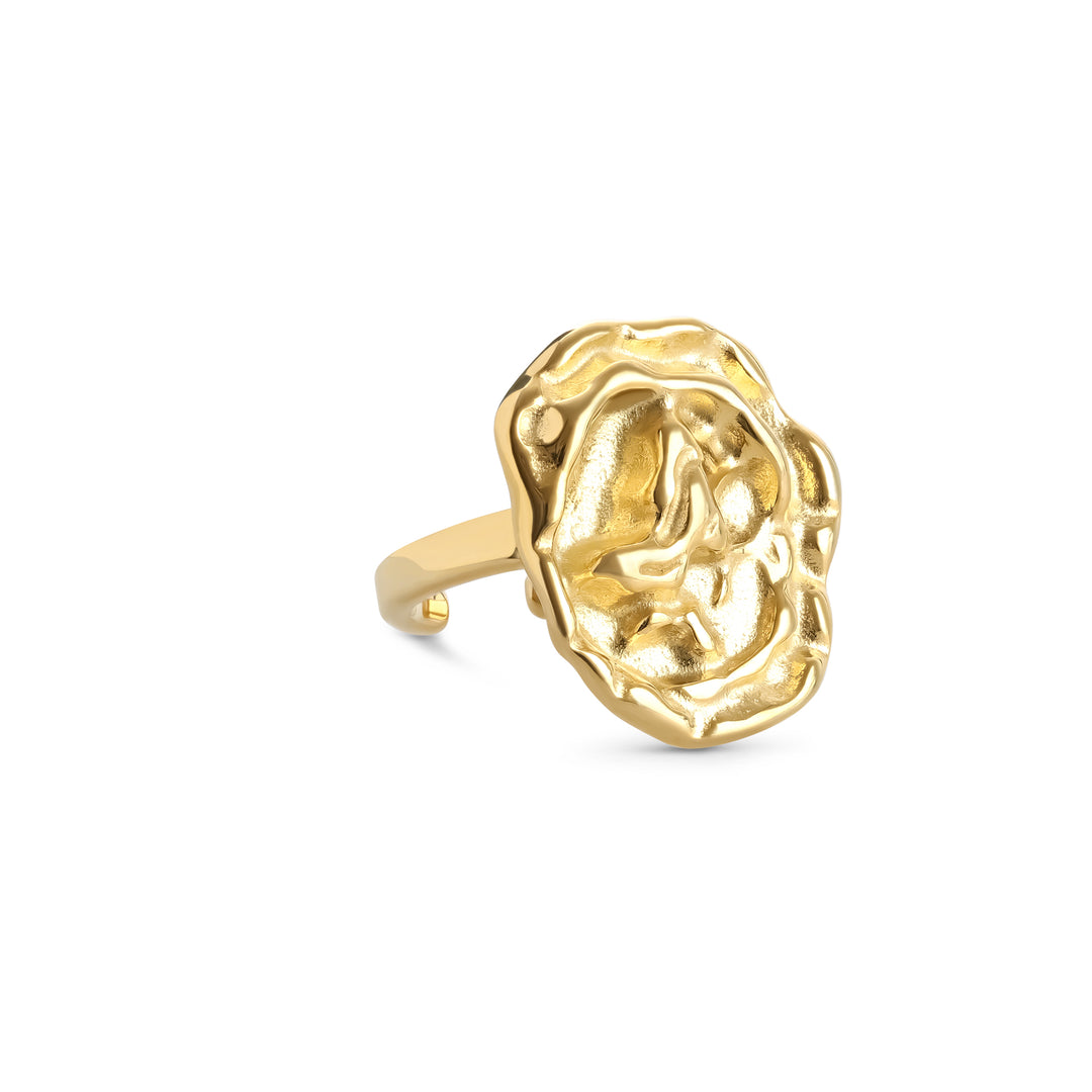 Tallulah – bague statement en acier inoxydable, or | Timi of Sweden