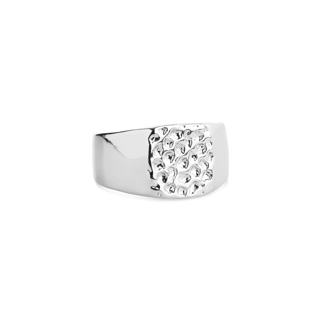 Blythe – chevalière en acier inoxydable, argent | Timi of Sweden