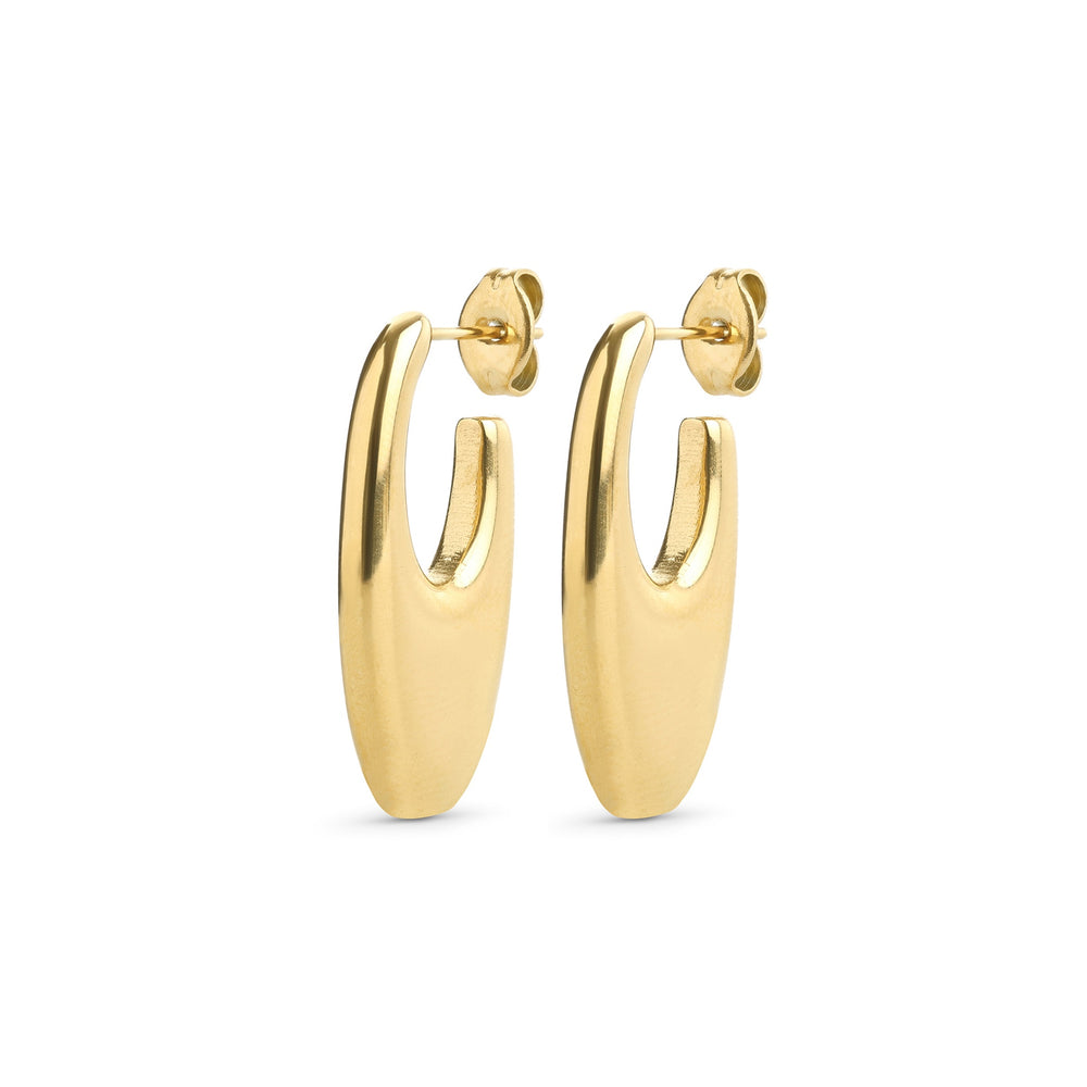 Runa – liquid earrings in stainless steel, gold | Timi of Sweden