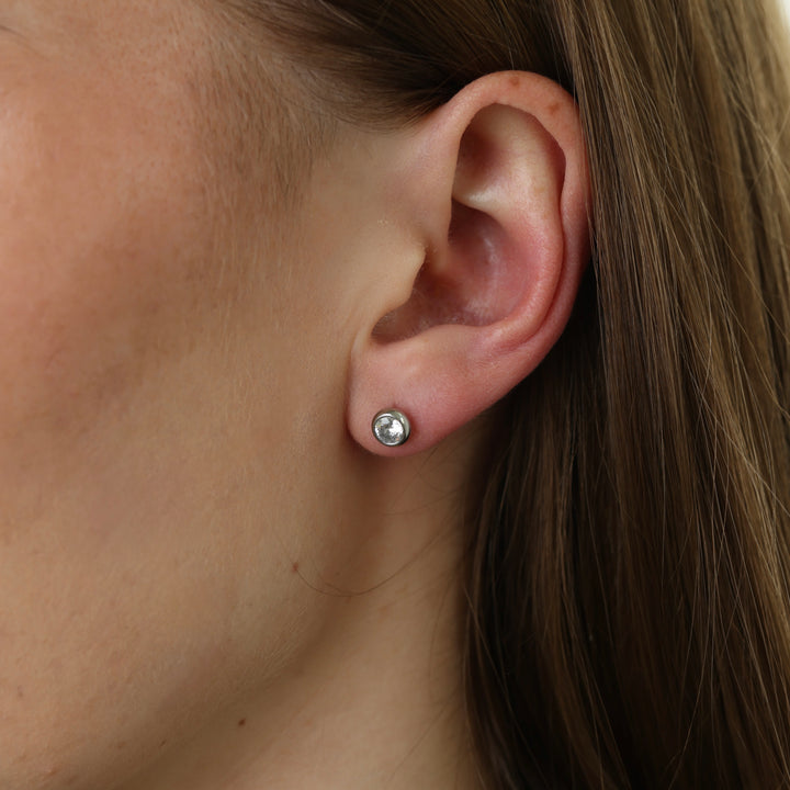 Amina - Crystal Stud Earrings Stainless Steel