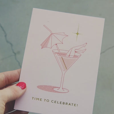 Tijd om Cocktail Ansichtkaart te vieren