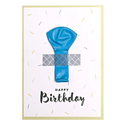 Birthday Balloon Postcard Blue