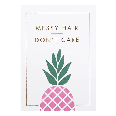 Mesy Hair, don't Care Laminated Postcard