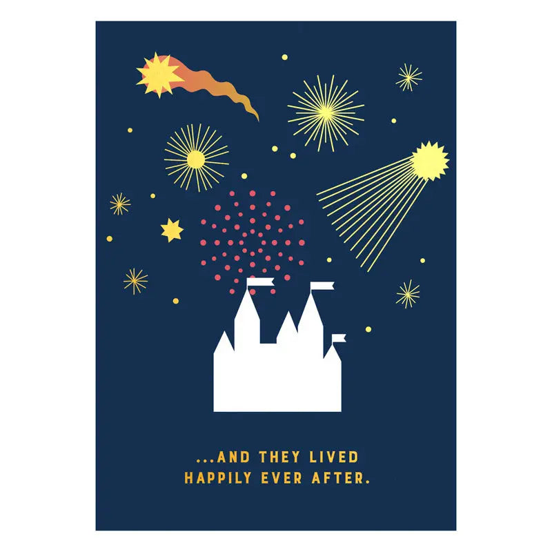 Happily Ever After Gold Postcard