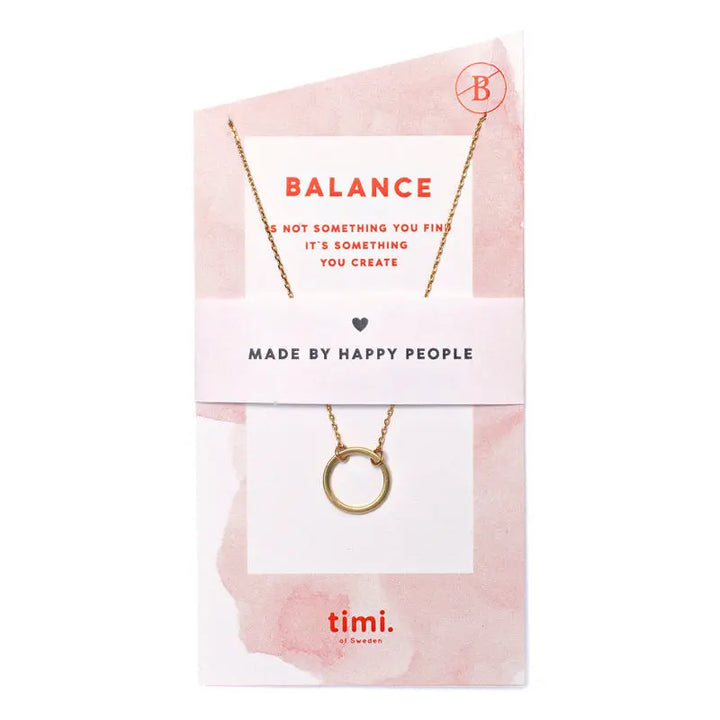 Balance Circle Necklace Gold