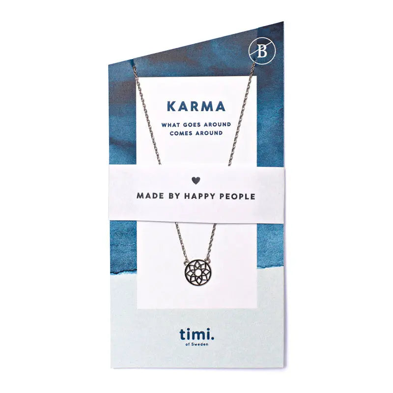 Karma Mandala Necklace Silver