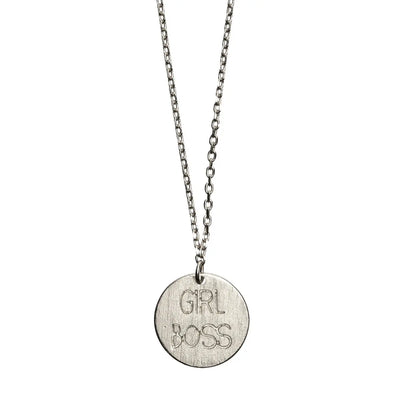 Girl Boss Necklace Silver