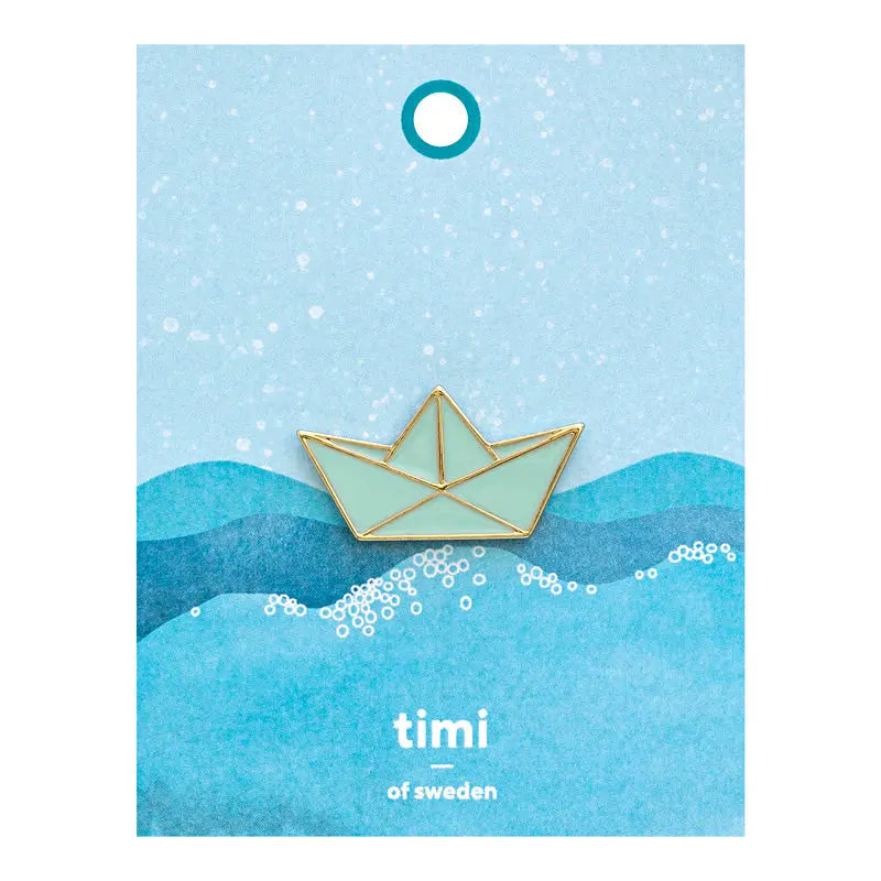 Enamel Pin Paper Boat