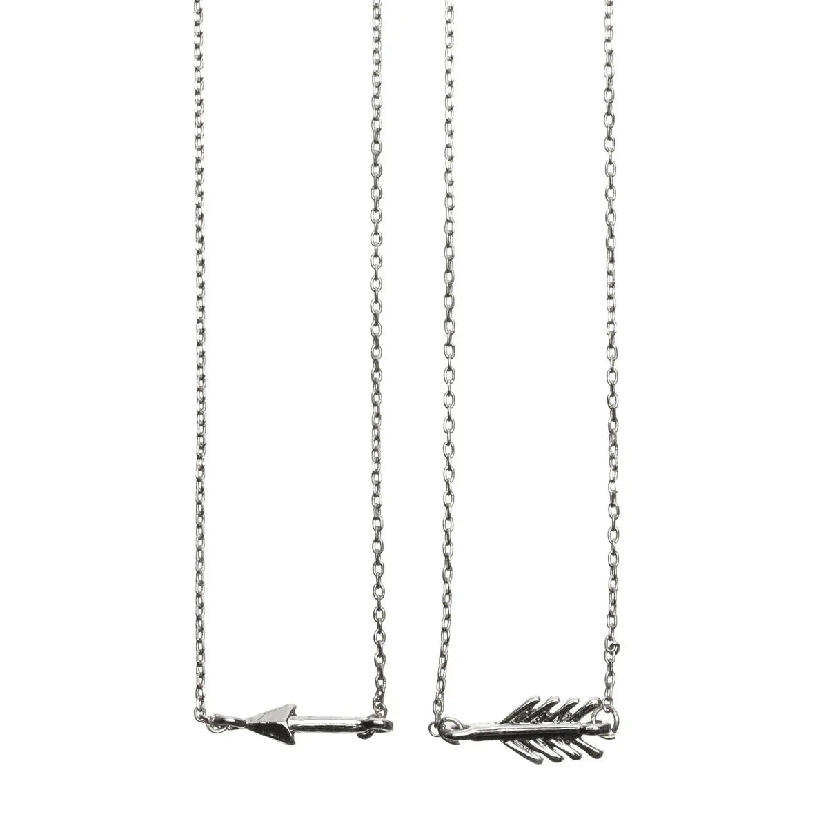 Best Friend Arrow Necklaces Silver