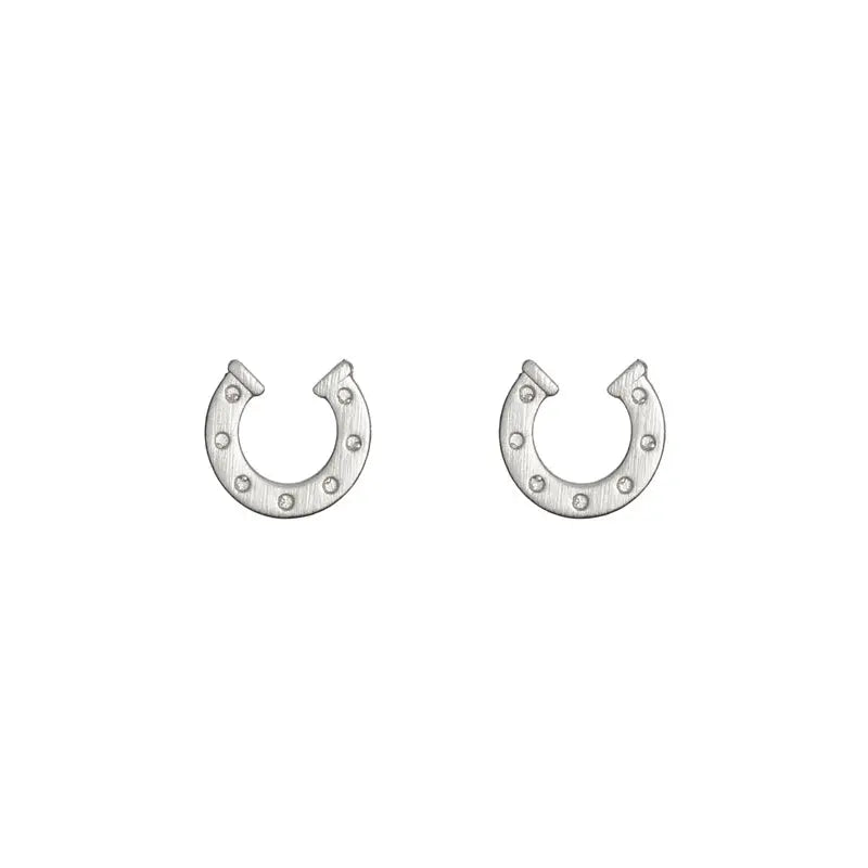 Horse Shoe Earrings Silver