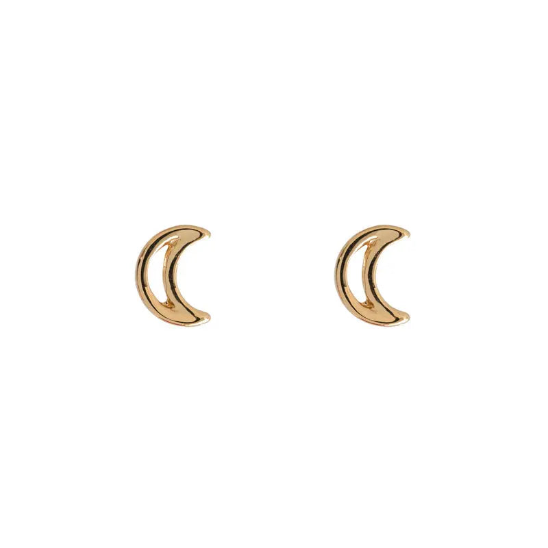 Moon Outline earrings Gold