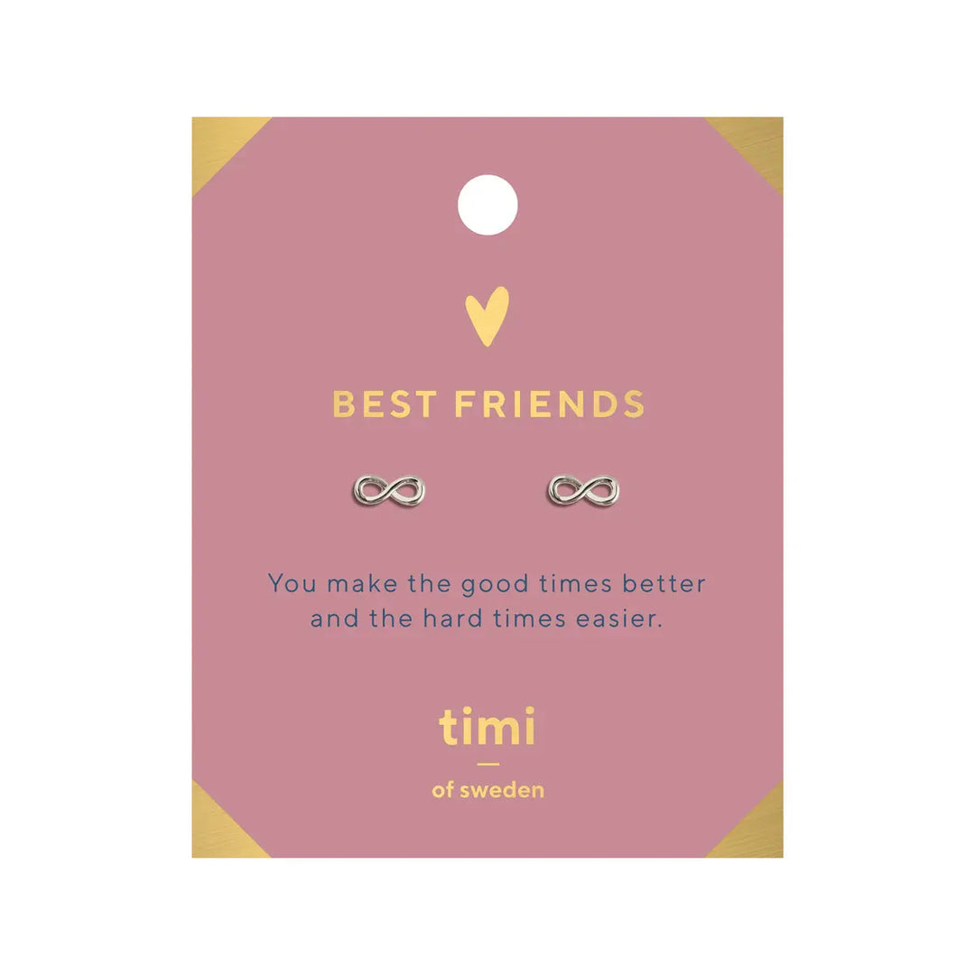 Best Friends Infinity Earrings Silver