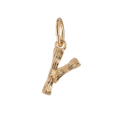 Bamboo letter pendent Y