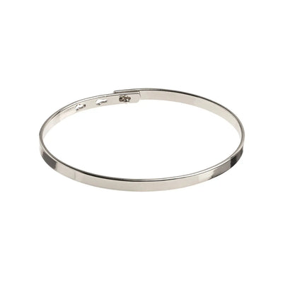 Essential Plain Bangle Bracelet Silver
