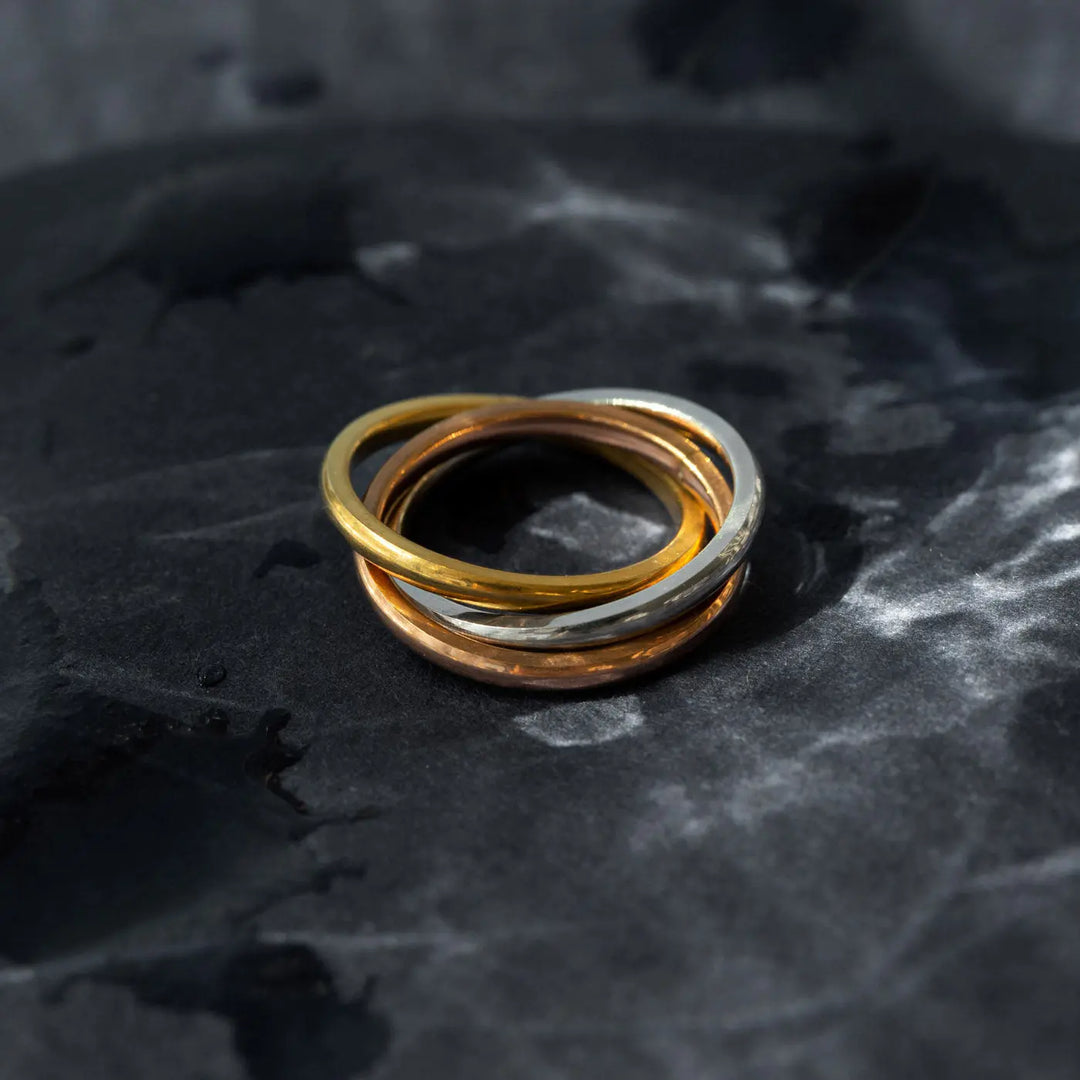 Jules - Driekleurige ring van roestvrij staal Timi of Sweden