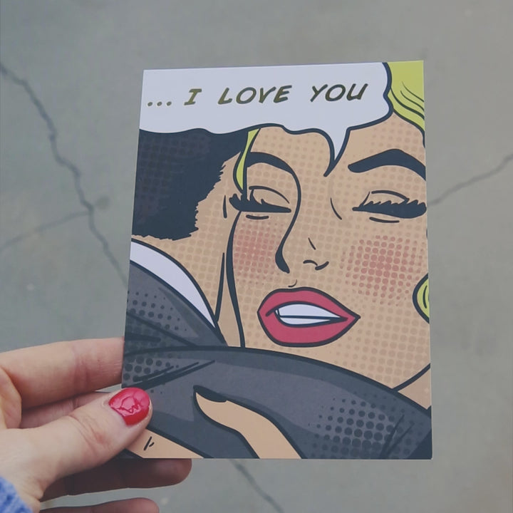 …Je t'aime, carte postale rétro